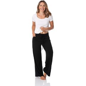 KICKEE Women’s Solid Color Lounge Pants, Extra Soft Viscose from Bamboo, Comfortable Loungewear for Women in Saudi Arabia
