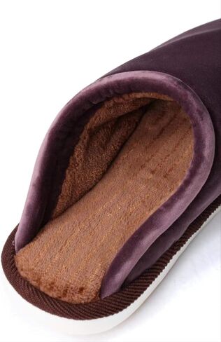 شباشب JINRUIFANG مصنوعة يدويًا من الصوف للرجال والنساء للحفاظ على دفء الشتاء وأحذية منزلية مضادة للانزلاق للاستخدام الداخلي والخارجي in Kuwait