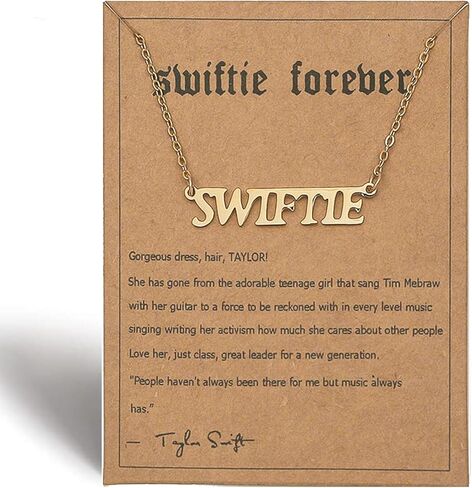 قلادة ونلت 1989 من الذهب SWIFTIE Lover All Too Wellless REP Singer Signature قلادات للنساء، هدايا لمحبي الموسيقى TS هدايا قلادة مستوحاة in Kuwait