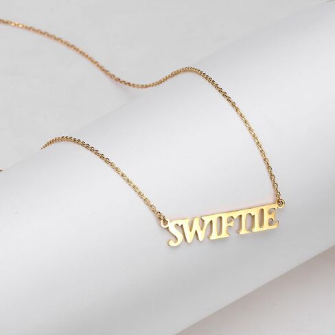 قلادة ونلت 1989 من الذهب SWIFTIE Lover All Too Wellless REP Singer Signature قلادات للنساء، هدايا لمحبي الموسيقى TS هدايا قلادة مستوحاة in Kuwait