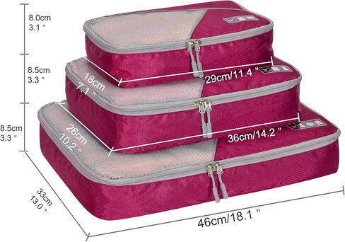 حقيبة ظهر هاينز إيجل 42 لتر بعجلات حقيبة ظهر للسفر معتمدة من الطيران تحمل على الأمتعة باللون الرمادي مع مجموعة من 3 مكعبات تعبئة باللون الأحمر والبنفسجي in Kuwait