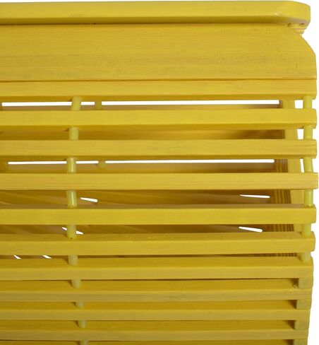 هاوي شنطة يد كبيرة توت من الخيزران مصنوعة يدويا من الخيزران مناسبة للشاطئ الصيفي او العطلات - هدية رائعة لاعياد الميلاد وعيد الام - اصفر واصفر, اصفر in Kuwait