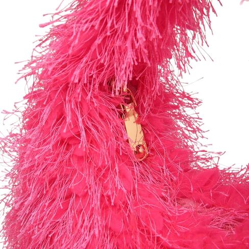 Faux Fur Fluffy Hobo Bag Furry Handbag Purse Y2K Fuzzy Tote Bag,Trendy Cute Plush Purse for Women in Saudi Arabia