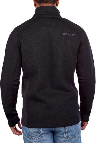 Spyder Men's Half Zip Sweater Gait Knit Pullover Jacket (as1, Alpha, x_l, Regular, Regular, Black) in Saudi Arabia