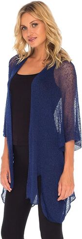 SHU-SHI Womens Long Sheer Kimono Cardigan Sweater Open Front Beach Top Cover Up in Saudi Arabia