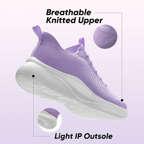 حذاء مشي نسائي من ALLSWIFIT سهل الارتداء، حذاء تنس خفيف الوزن للصالة الرياضية، قابل للتنفس، بدون استخدام اليدين، حذاء رياضي عصري مريح. in Kuwait