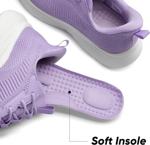 حذاء مشي نسائي من ALLSWIFIT سهل الارتداء، حذاء تنس خفيف الوزن للصالة الرياضية، قابل للتنفس، بدون استخدام اليدين، حذاء رياضي عصري مريح. in Kuwait