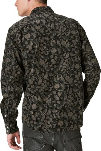 Lucky Brand Men's Corduroy Printed Western Long Sleeve Shirt in Saudi Arabia