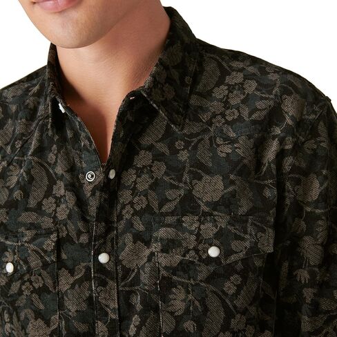 Lucky Brand Men's Corduroy Printed Western Long Sleeve Shirt in Saudi Arabia
