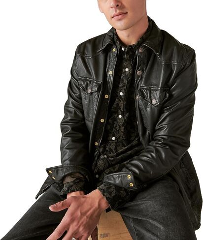Lucky Brand Men's Corduroy Printed Western Long Sleeve Shirt in Saudi Arabia