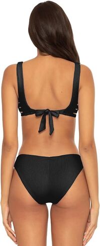 BECCA Women's Standard Fine Line Scoop Bikini Top, Adjustable, Swimwear Separates in Saudi Arabia