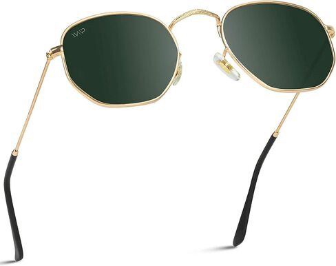 WearMe Pro Polarized Rounded Hexagon Retro Sunglasses in Kuwait