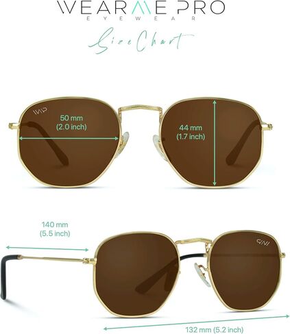 WearMe Pro Polarized Rounded Hexagon Retro Sunglasses in Kuwait