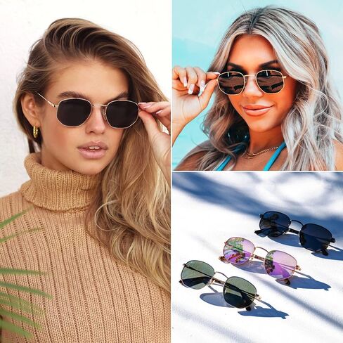 WearMe Pro Polarized Rounded Hexagon Retro Sunglasses in Kuwait