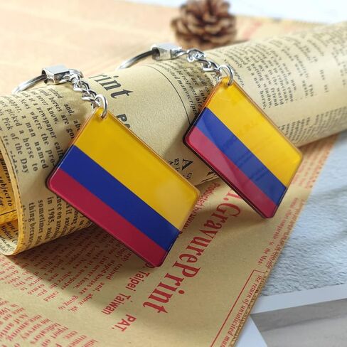 QQSD Colombia Flag Keychain Colombian Key Ring (2 Pack) in Saudi Arabia