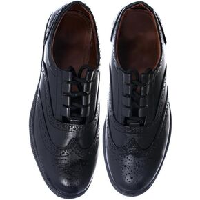 Brook Taverner Men's Leather Upper Ghillie Brogues Shoes for Kilts in Black - Smart Formal, Slip On Wedding Lace Up Dress Shoes - 7 UK in Saudi Arabia