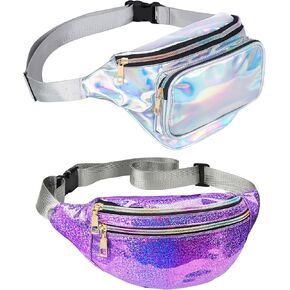 Fanny Packs for Women Waterproof Belt Bag Shiny PU Fanny Pack for Hiking, Running, Travel, Cycling and Casual Waist Bag in Saudi Arabia