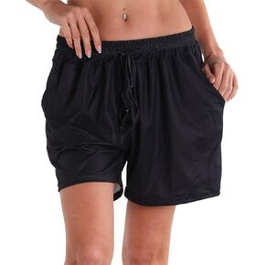 شورتات الشاطئ الصيفية المريحة والمطاطة للنساء من X-Image، سراويل بيجامة غير رسمية، سراويل قصيرة لليوجا مع رباط مرن وجيوب in Kuwait