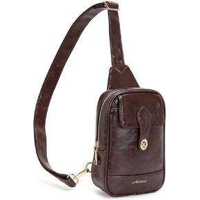 MEITRUE Small Sling Bag for Women Crossbody Bag Vegan Leather Sling Fanny Pack Cell Phone Purse with Adjustable Guitar Strap