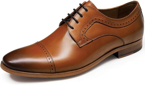 ALIPASINM Men’s Dress Shoes with Genuine Leather in Cap-Toe Classic Oxford Formal Style Shoes for Men in Saudi Arabia