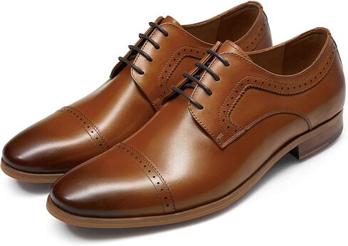 ALIPASINM Men’s Dress Shoes with Genuine Leather in Cap-Toe Classic Oxford Formal Style Shoes for Men in Saudi Arabia