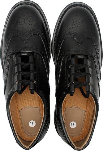 Brook Taverner Men's Leather Upper Ghillie Brogues Shoes for Kilts in Black - Smart Formal, Slip On Wedding Lace Up Dress Shoes - 7 UK in Saudi Arabia