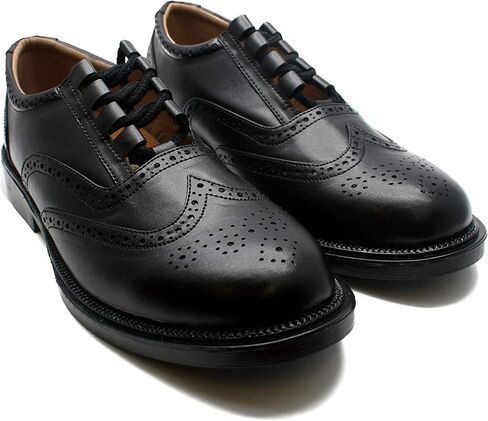 Brook Taverner Men's Leather Upper Ghillie Brogues Shoes for Kilts in Black - Smart Formal, Slip On Wedding Lace Up Dress Shoes - 7 UK in Saudi Arabia