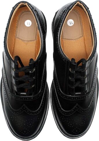 Brook Taverner Men's Leather Upper Ghillie Brogues Shoes for Kilts in Black - Smart Formal, Slip On Wedding Lace Up Dress Shoes - 7 UK in Saudi Arabia
