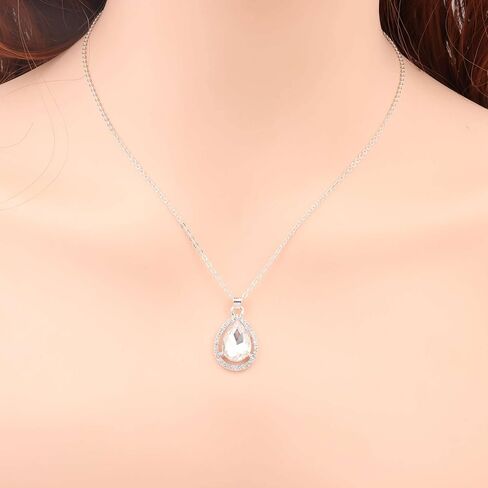Bridesmaid Jewelry Set for Women,Pendant 18K Gold & Silver & Rose Gold Pendant Necklace Earrings Bracelet Set,Dainty Gift for Wedding/Proposal/Party/Prom/Anniversary in Saudi Arabia