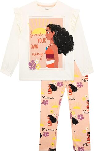 Disney Girls Moana Long Sleeve Top And Leggings Outfit Set in Saudi Arabia