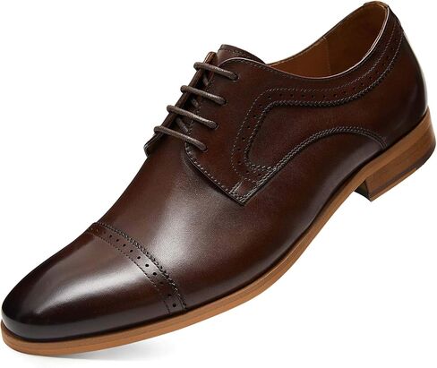 ALIPASINM Men’s Dress Shoes with Genuine Leather in Cap-Toe Classic Oxford Formal Style Shoes for Men in Saudi Arabia