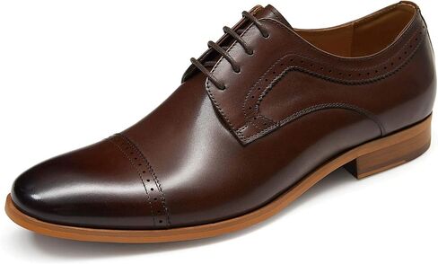 ALIPASINM Men’s Dress Shoes with Genuine Leather in Cap-Toe Classic Oxford Formal Style Shoes for Men in Saudi Arabia