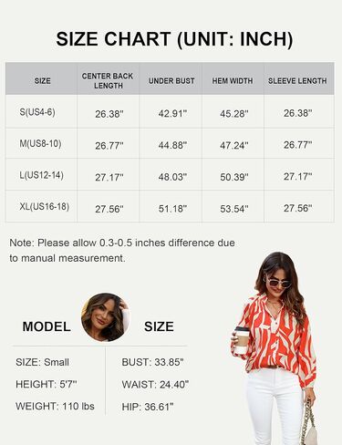 بلوزة نسائية أنيقة من Prettywear بأكمام واسعة وطبعة زهور وأزرار سفلية، قمصان كاجوال للعمل والعمل، أزياء الربيع in Kuwait