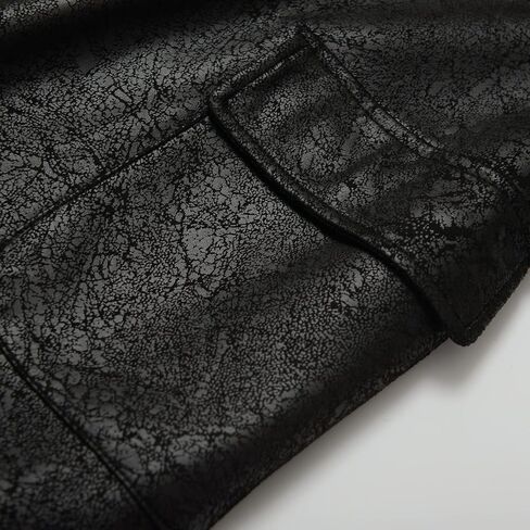 Thopil Women's Faux Leather Steampunk Gothic Apron Adjustable Half Skirt in Kuwait