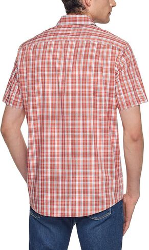 قمصان CQR للرجال بأكمام قصيرة ومقاس عادي، قميص بوبلين كاجوال بأزرار 100% قطن in Kuwait