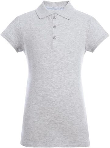 Tommy Hilfiger Short Sleeve Girls Fit Stretch Pique Polo Shirt, Kids School Uniform Clothes in Saudi Arabia