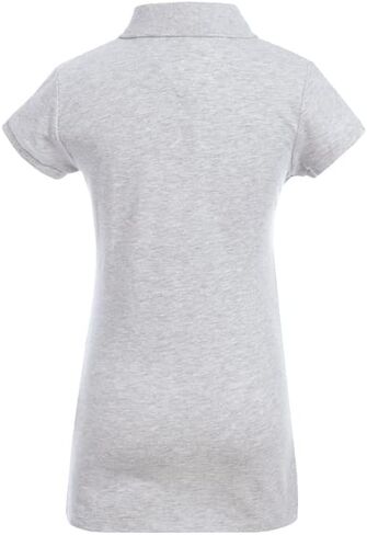 Tommy Hilfiger Short Sleeve Girls Fit Stretch Pique Polo Shirt, Kids School Uniform Clothes in Saudi Arabia