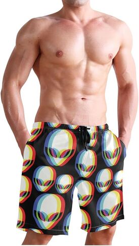 Men's Swim Trunks Retro Horse Desert Cowboys Summer Beach Shorts Quick Dry Bathing Suits with Mesh Lining in Saudi Arabia