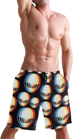 Men's Swim Trunks Retro Horse Desert Cowboys Summer Beach Shorts Quick Dry Bathing Suits with Mesh Lining in Saudi Arabia