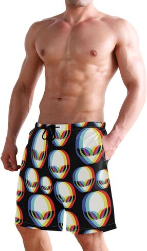 Men's Swim Trunks Retro Horse Desert Cowboys Summer Beach Shorts Quick Dry Bathing Suits with Mesh Lining in Saudi Arabia