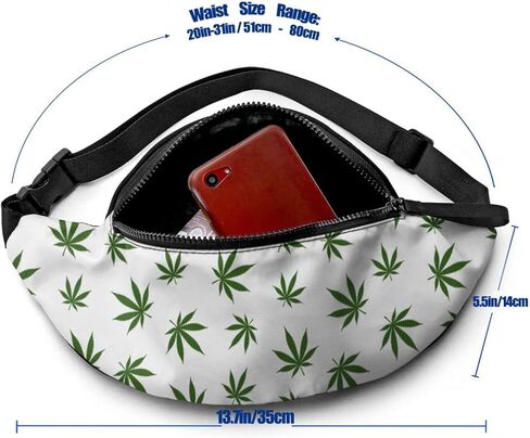 Weed Leaf Fanny Pack Sport Casual Waist Pack For Women Men Fashionable in Kuwait