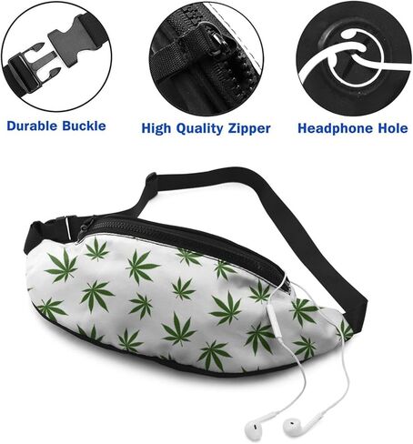 Weed Leaf Fanny Pack Sport Casual Waist Pack For Women Men Fashionable in Kuwait