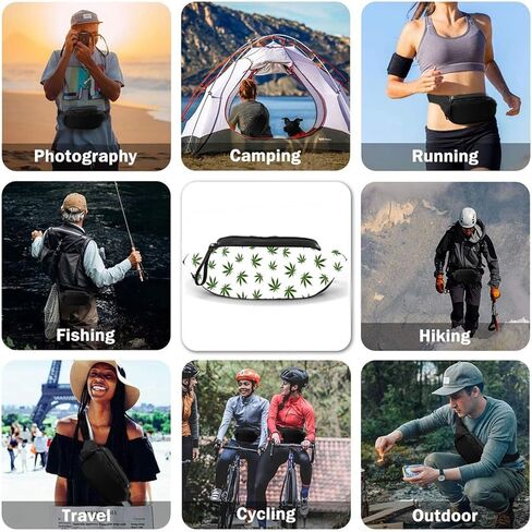 Weed Leaf Fanny Pack Sport Casual Waist Pack For Women Men Fashionable in Kuwait