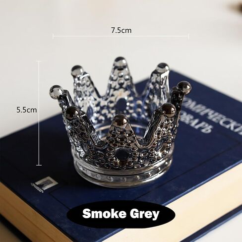 ZNCZHZN 3 قطع حامل حلقات للمجوهرات، طبق خاتم مجوهرات تاج كريستال، حلية وصينية حامل مجوهرات - هدية عيد ميلاد مثالية للفتيات (3 قطع طلاء ذهبي) in Kuwait