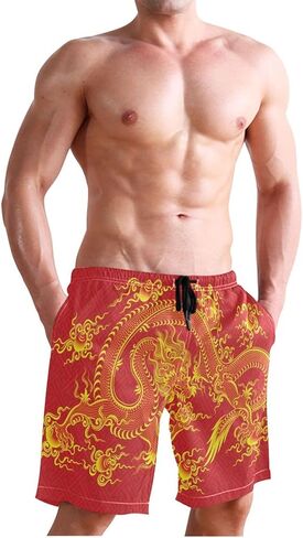 Men's Swim Trunks Retro Horse Desert Cowboys Summer Beach Shorts Quick Dry Bathing Suits with Mesh Lining in Saudi Arabia
