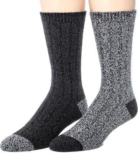 مجموعة جوارب Cuddl Duds للرجال مكونة من زوجين من الجوارب الكلاسيكية المريحة متعددة الألوان المتنوعة وسهلة العناية in Saudi Arabia