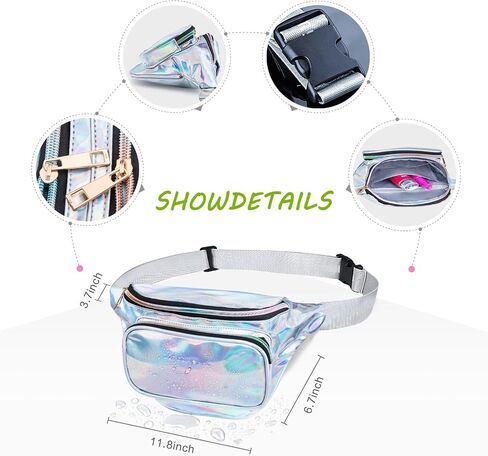 Fanny Packs for Women Waterproof Belt Bag Shiny PU Fanny Pack for Hiking, Running, Travel, Cycling and Casual Waist Bag in Saudi Arabia
