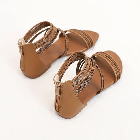 Sandals Women Dressy Summer Flat Strappy Cute Casual Beach shoes in Saudi Arabia