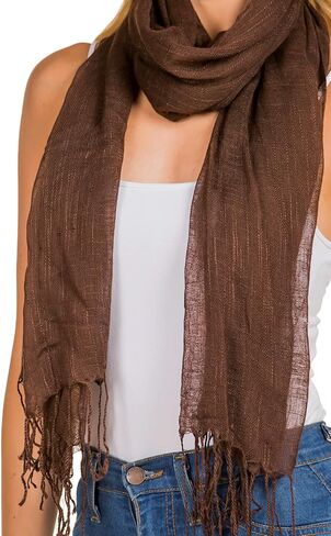 أوشحة عصرية رفيعة وخفيفة الوزن ذات لون سادة ساطع in Kuwait