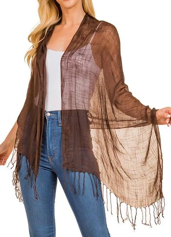 أوشحة عصرية رفيعة وخفيفة الوزن ذات لون سادة ساطع in Kuwait